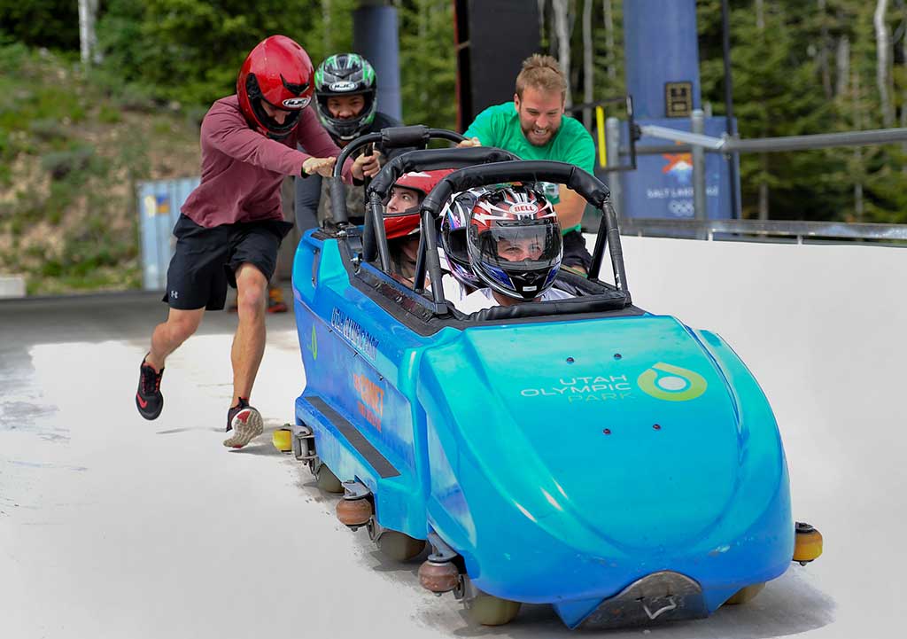 Bobsled run at Utah Olympic Park